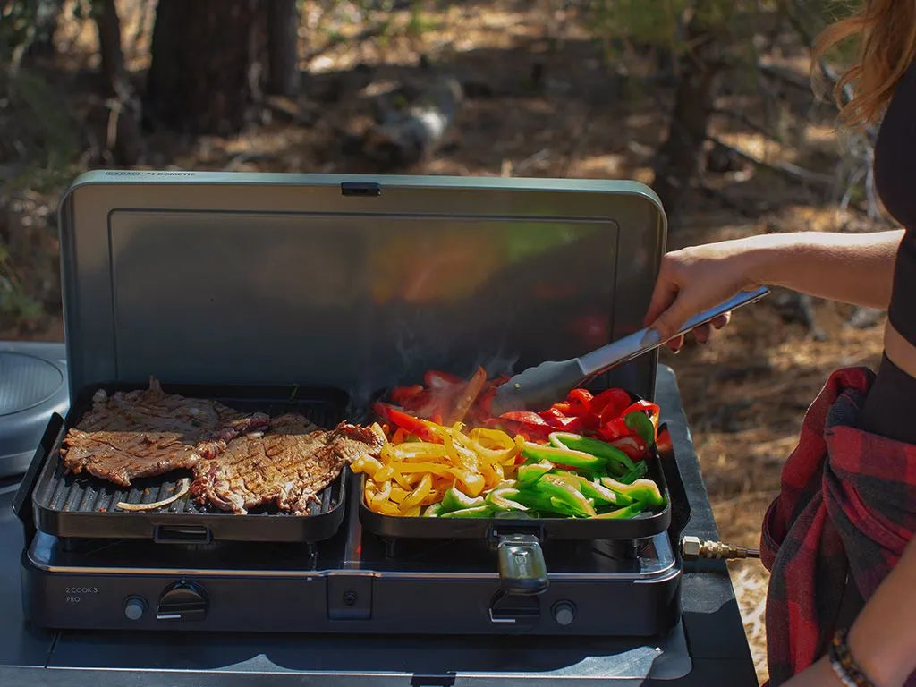 CADAC 2 Cook 3 Pro Deluxe/ Portable 3 Piece/ Gas Barbeque/ Camp Cooker