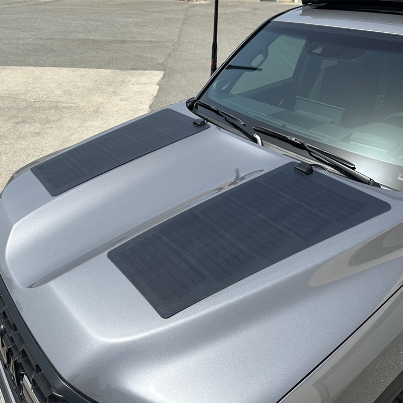 Toyota LandCruiser 300 LC300 Lensun 110W Hood Flexible Solar Panel-2