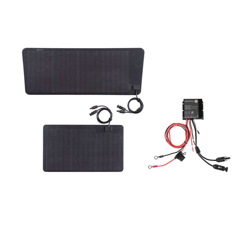 Toyota LandCruiser 70 Series (VDJ78 & VDJ79) Lensun 65W Hood Flexible Solar Panel-4