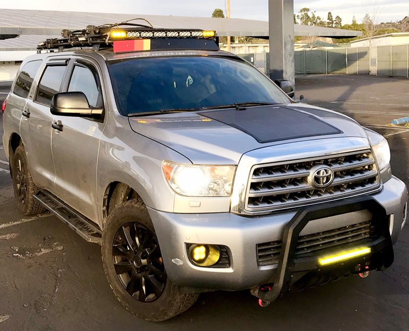 Toyota Sequoia 2nd Gen (2008-2022) Lensun 85W Hood Flexible Solar Panel-2